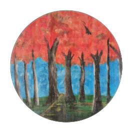 Herbstwälder Schneidebrett