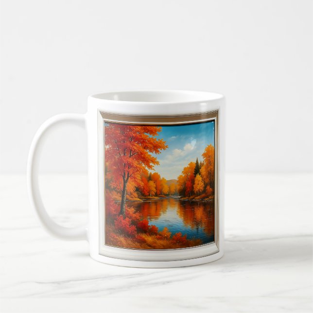 Herbstwaldreflexionen  kaffeetasse (Links)