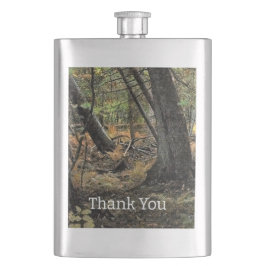 Herbstwaldszene Flachmann