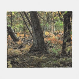 Herbstwaldszene Fleecedecke