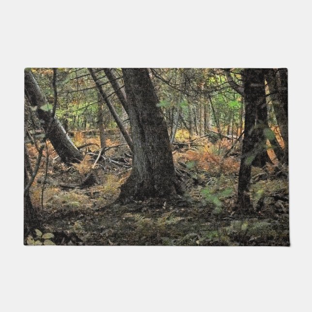 Herbstwaldszene Fußmatte (Vorderseite)