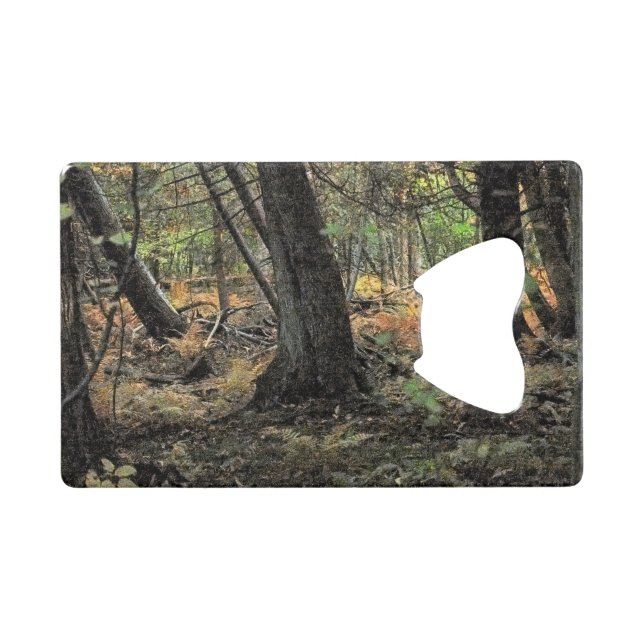 Herbstwaldszene Geldbeutel Flaschenöffner (Vorderseite (Horizontal))
