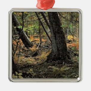 Herbstwaldszene Ornament Aus Metall