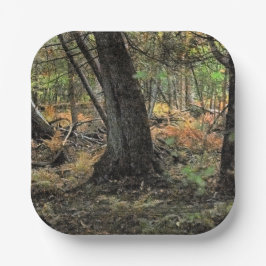 Herbstwaldszene Pappteller
