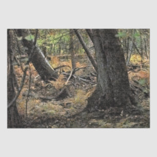 Herbstwaldszene Seidenpapier