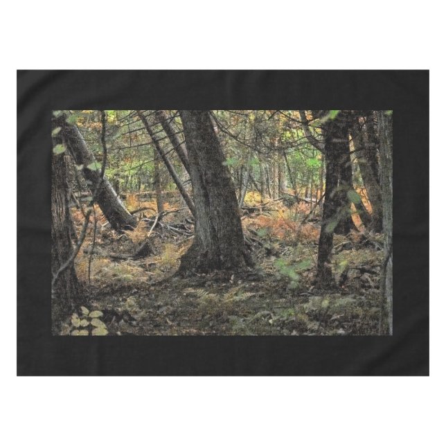 Herbstwaldszene Tischdecke (Vorderseite (Horizontal))
