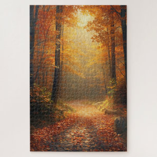 Herbstwaldweg-Puzzle Puzzle