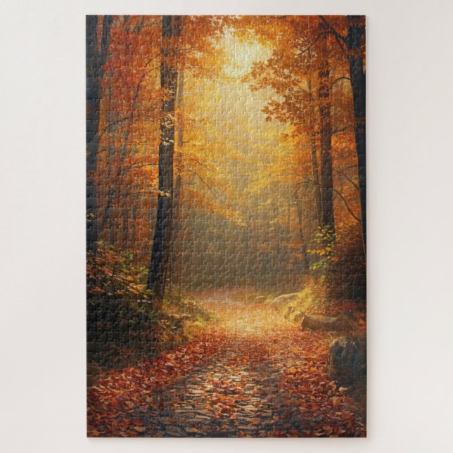 Herbstwaldweg-Puzzle Puzzle (Vertikal)