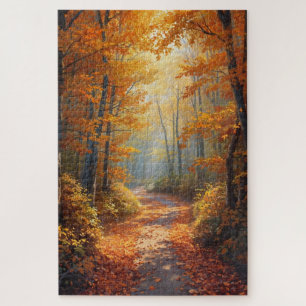 Herbstwaldweg-Puzzle Puzzle