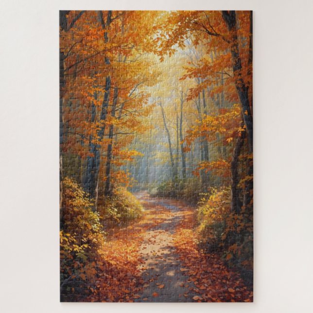 Herbstwaldweg-Puzzle Puzzle (Vertikal)
