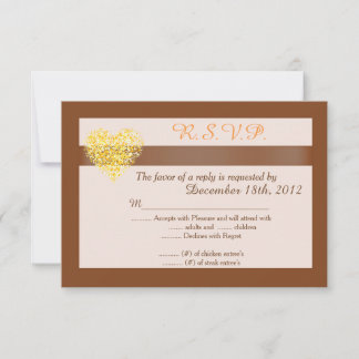 Herbstwärme Hochzeit 3.5x5 R.S.V.P. Antwortkarte RSVP Karte