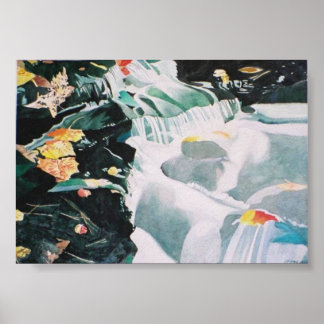 Herbstwasserfall 3 poster