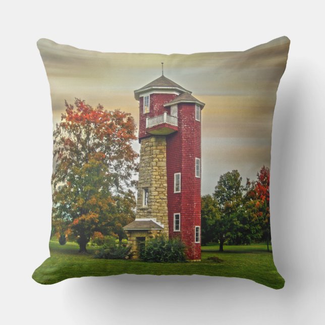 Herbstwasserturm Kissen Für Draußen (Vorderseite)