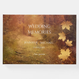 Herbstweg Ahorn Blätter Hochzeit Erinnerungen Gäst Gästebuch
