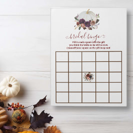 Herbstweißpumpenfall in Liebe Bingo Notizblock