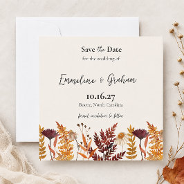 Herbstwiese Wasserfarben Wildblumen Save The Date