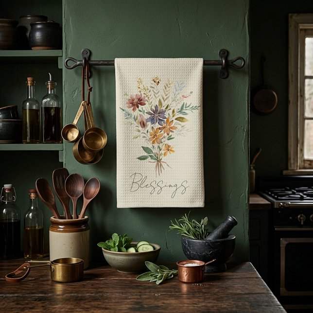 Herbstwildblumen benutzerdefiniert geschirrtuch (Von Creator hochgeladen)