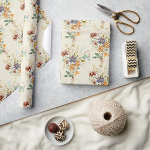 Herbstwildblumenmuster Geschenkpapier