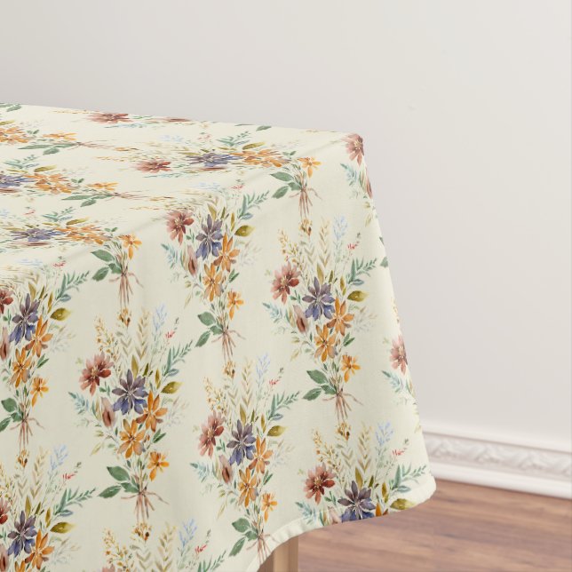 Herbstwildblumenmuster Tischdecke (Beispiel)
