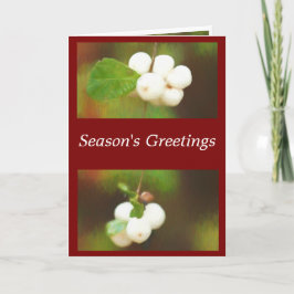Herbstwilde Beeren Weihnachtskarte Feiertagskarte