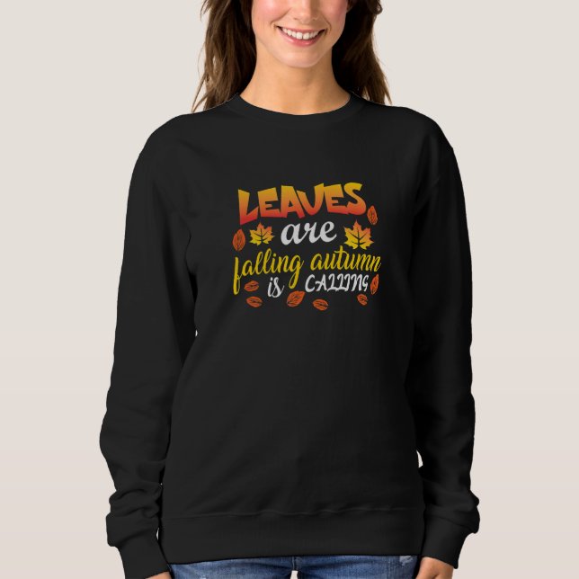 Herbstwinde  Blätter fallen Herbst ruft Sweatshirt (Vorderseite)