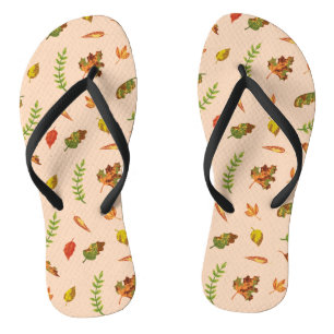 Herbstwindungsmuster Flip Flops