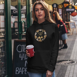 Herbstwoben mit Sonnenblumen und Herbstblättern Hoodie