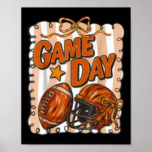 Herbstwoche Fußball-Bogen-Spiel-Tag Touchdown-Sais Poster