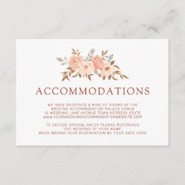 Herbstwochenende Hochzeitsunterkünfte in Aquarellb Begleitkarte