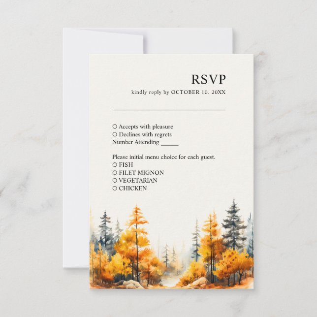 Herbstwochenende RSVP-Karte RSVP Karte (Vorderseite)
