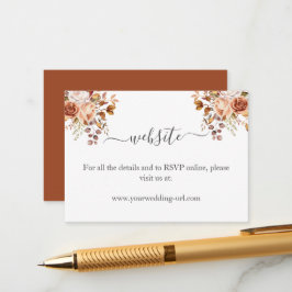 Herbstwochenende Rustikale Boho Hochzeit Begleitkarte