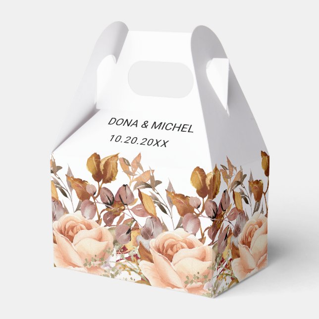 Herbstwochenende Rustikale Boho Hochzeit Geschenkschachtel (Vorderseite)