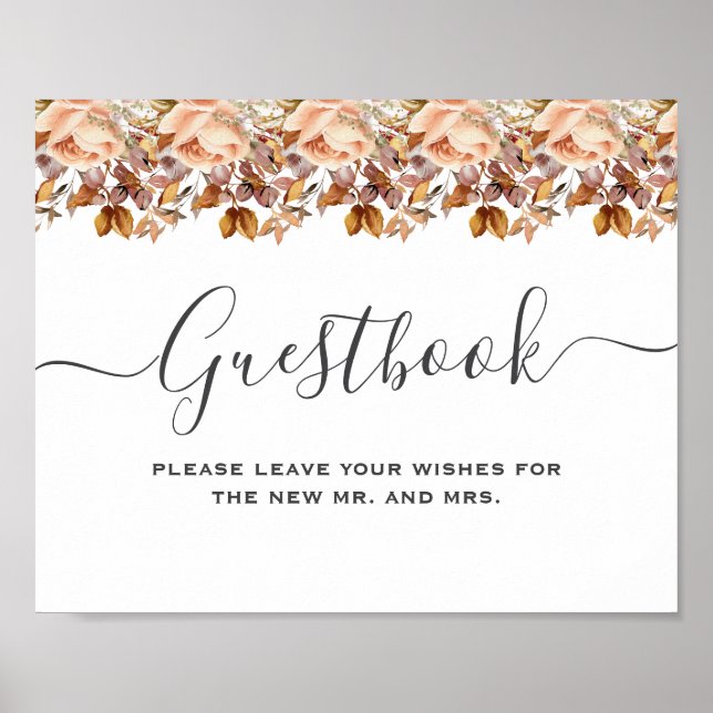 Herbstwochenende Rustikale Boho Hochzeit Poster (Vorne)