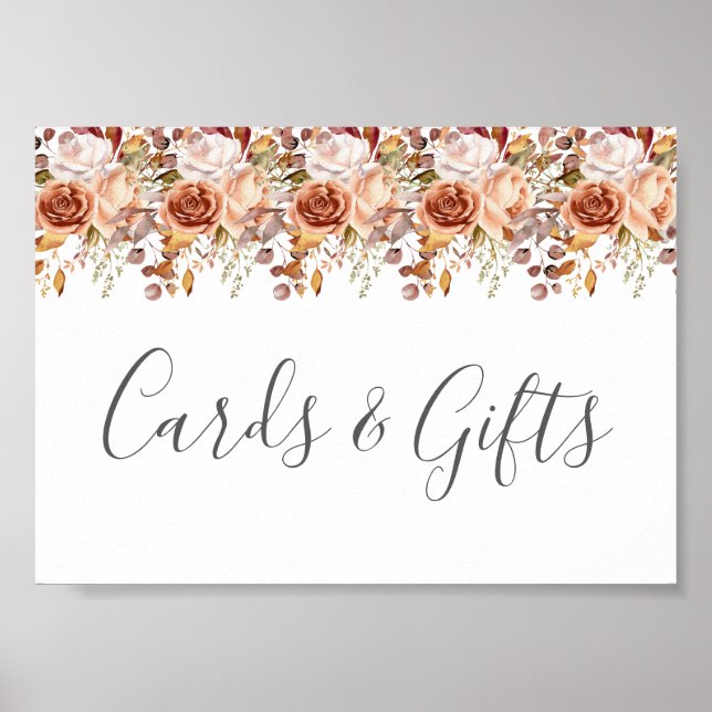 Herbstwochenende Rustikale Boho Hochzeit Poster (Vorne)