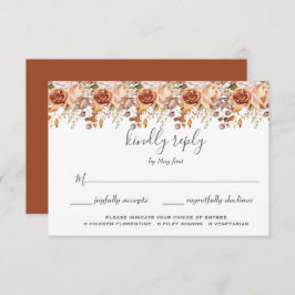 Herbstwochenende Rustikale Boho Hochzeit RSVP Karte
