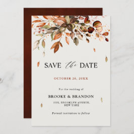 Herbstwochenende Rustikale Boho Hochzeit Save The Date
