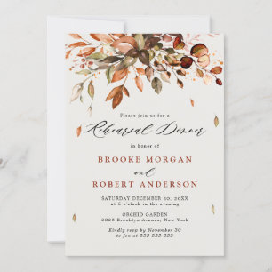 Herbstwochenende Rustikale Probe Abendessen Einladung