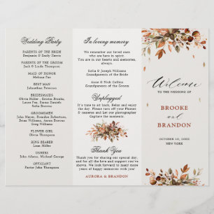 Herbstwochenende Rustikales Hochzeitsprogramm