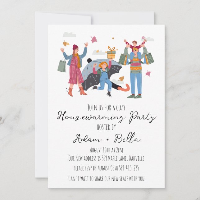 Herbstwohnung Einladungen (Vorderseite)