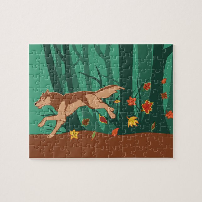 Herbstwolf Puzzle (Horizontal)