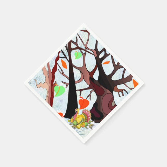Herbstwonderland - serviette (Ecke)
