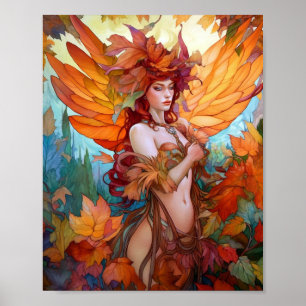 Herbstwoodland Faiasy Fantasy Art Poster