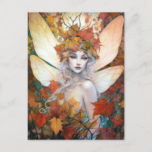 Herbstwoodland Faiasy Fantasy Art Postkarte