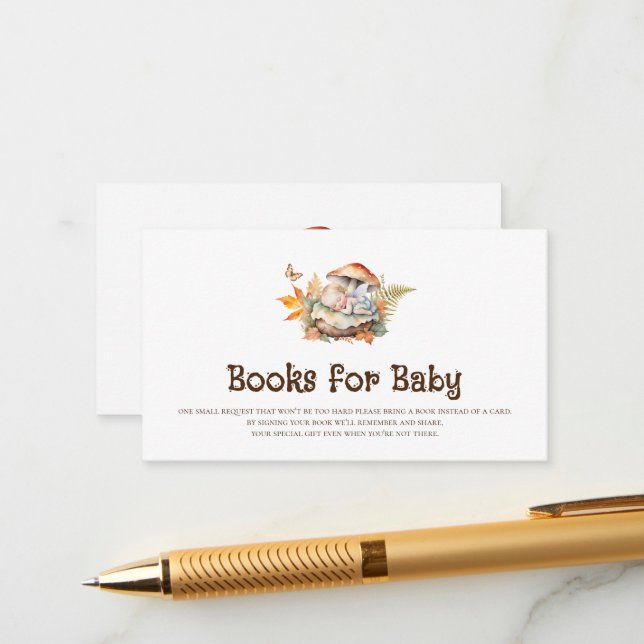 Herbstwoodland-Feenbücher für Baby-Beilage Begleitkarte (Vorderseite/Rückseite Beispiel)