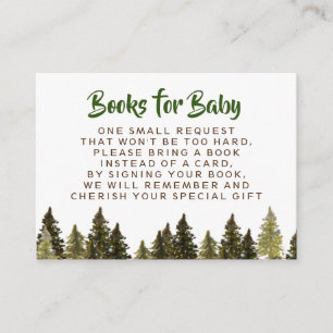 Herbstwoodland Rustikale Bücher für Baby Begleitkarte