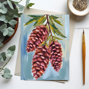 Herbstzapfen Aquarell Herbst Postkarte