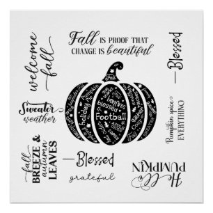 Herbstzeit-Digital-Download-Poster Poster