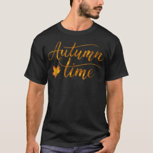 Herbstzeit mit Leaf Watercolor Design T T-Shirt