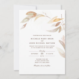 Herbstzweig Wasserfarbe Einfache Einladung zur Hoc