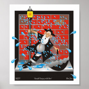 Herchel Singen im Regen Poster